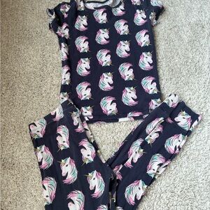 GAP Kids Unicorn Pajamas- Organic Cotton - Navy